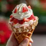 Strawberry Crunch Cheesecake Cones Recipe