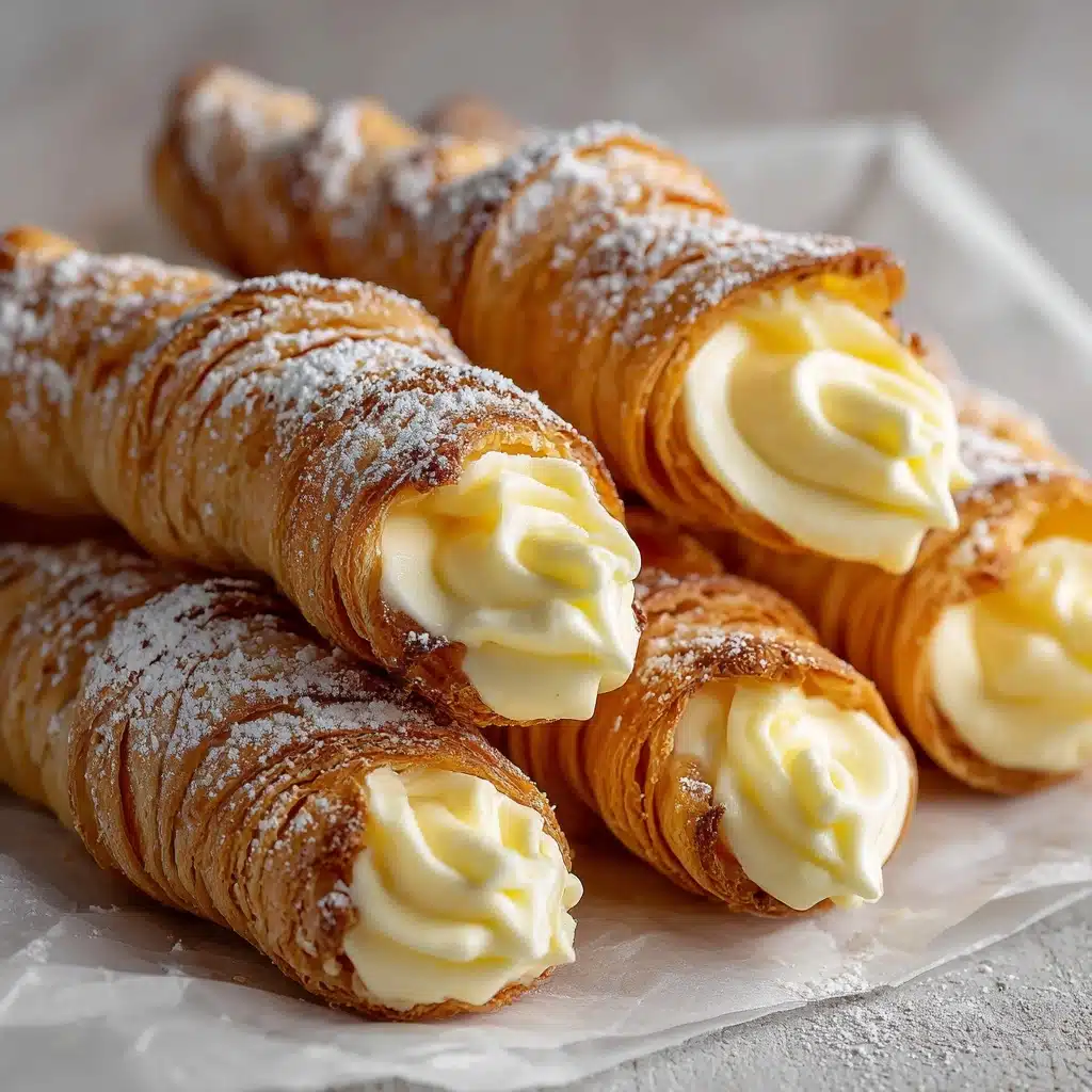 Cannoncini - Puff Pastry Cannoli with Pastry Cream Recipe - Recipe Image