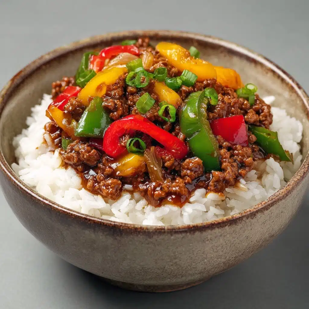 Beef and Pepper Rice Bowl Recipe - Recipe Image