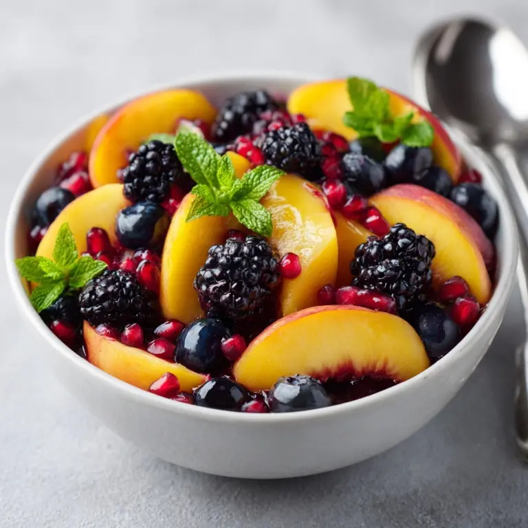 Summer Peach Fruit Salad Recipe