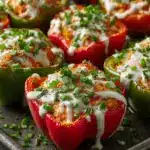 Buffalo Chicken Stuffed Peppers - Dairy Free & Low Carb Recipe