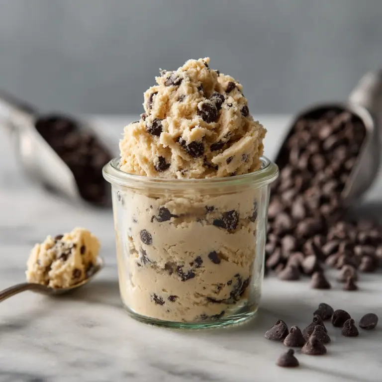Chocolate chip edible cookie dough for one [3 variations] Recipe