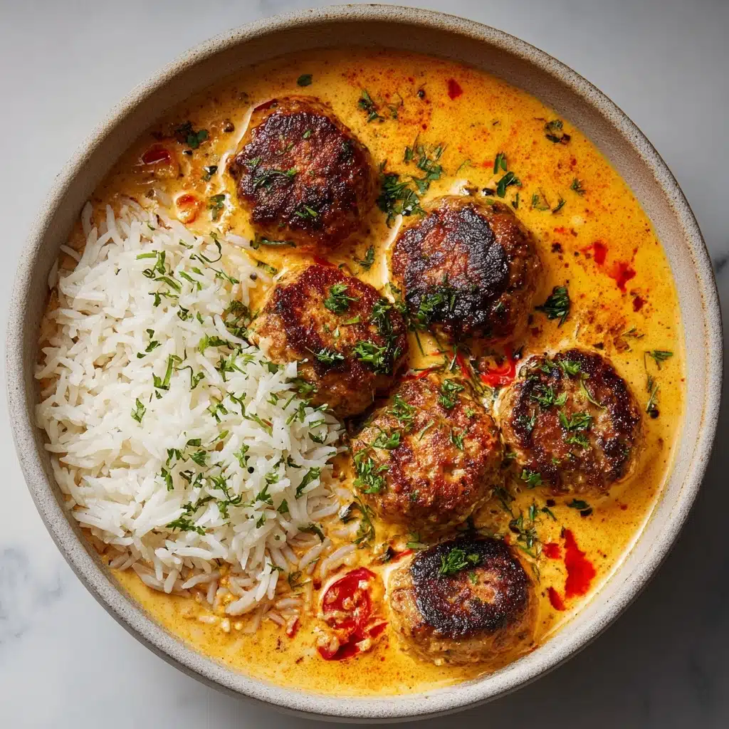 Thai Chicken Meatballs in Coconut Curry Recipe - Recipe Image