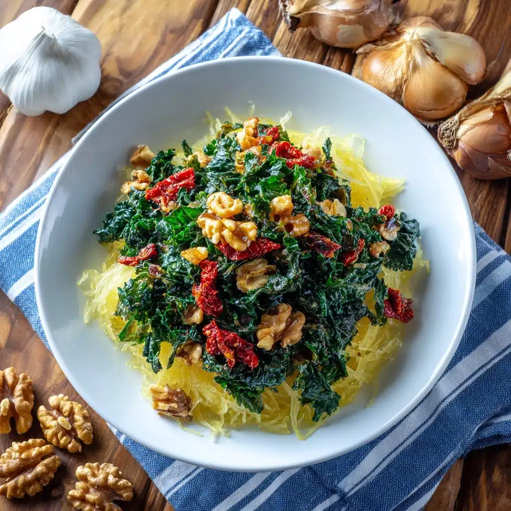 Roasted Garlic and Kale Spaghetti Squash Recipe - Recipe Image