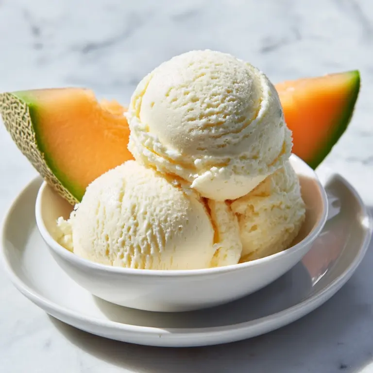 Cantaloupe Sea Salt Ice Cream Recipe