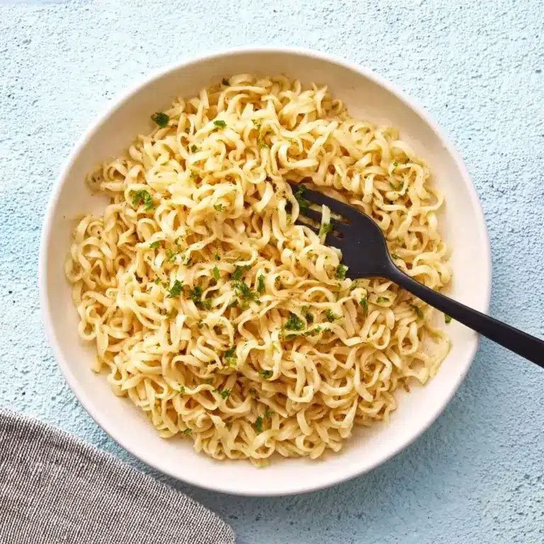 Garlic butter Ramen Noodles Recipe