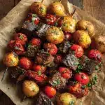 Rosemary Garlic Steak Kebabs Recipe