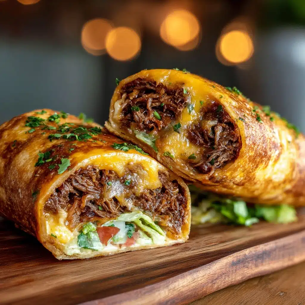Garlic Butter Beef Cheeseburger Rollups Recipe - Recipe Image