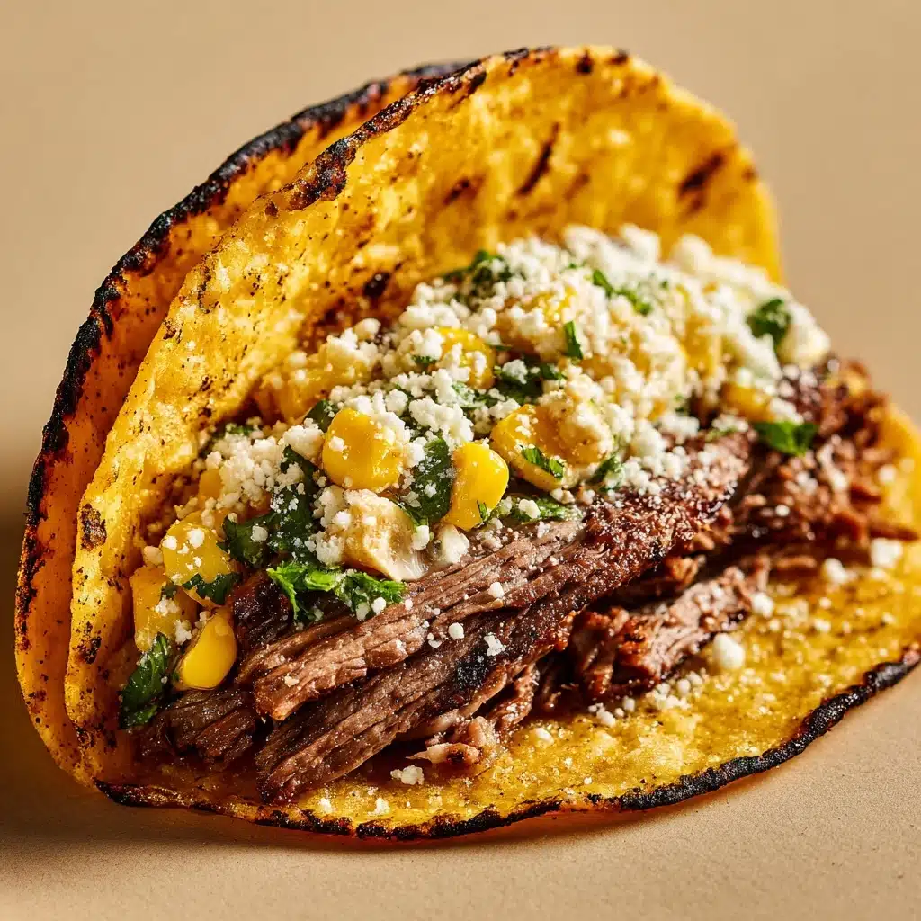 Street Corn Smash Burger Tacos Recipe - Recipe Image
