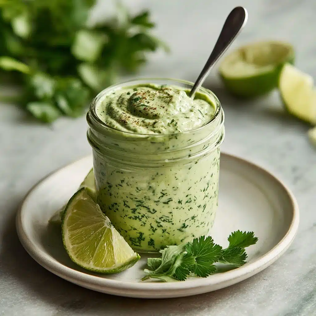 Creamy Garlic Lime Cilantro Sauce Recipe