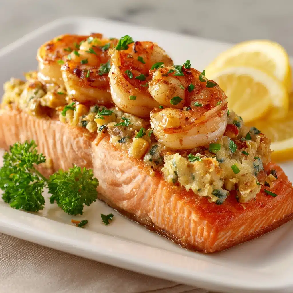 Crab and Shrimp Stuffed Salmon Recipe - Recipe Image