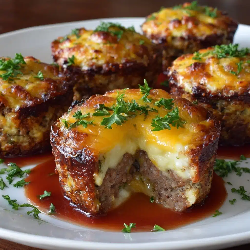 Cheesy Stuffed Meatloaf Bites Recipe - Recipe Image