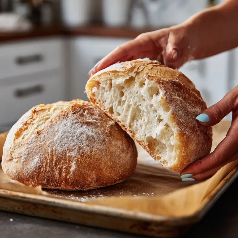 5-Ingredient Crusty Panini Bread (No Knead) Recipe