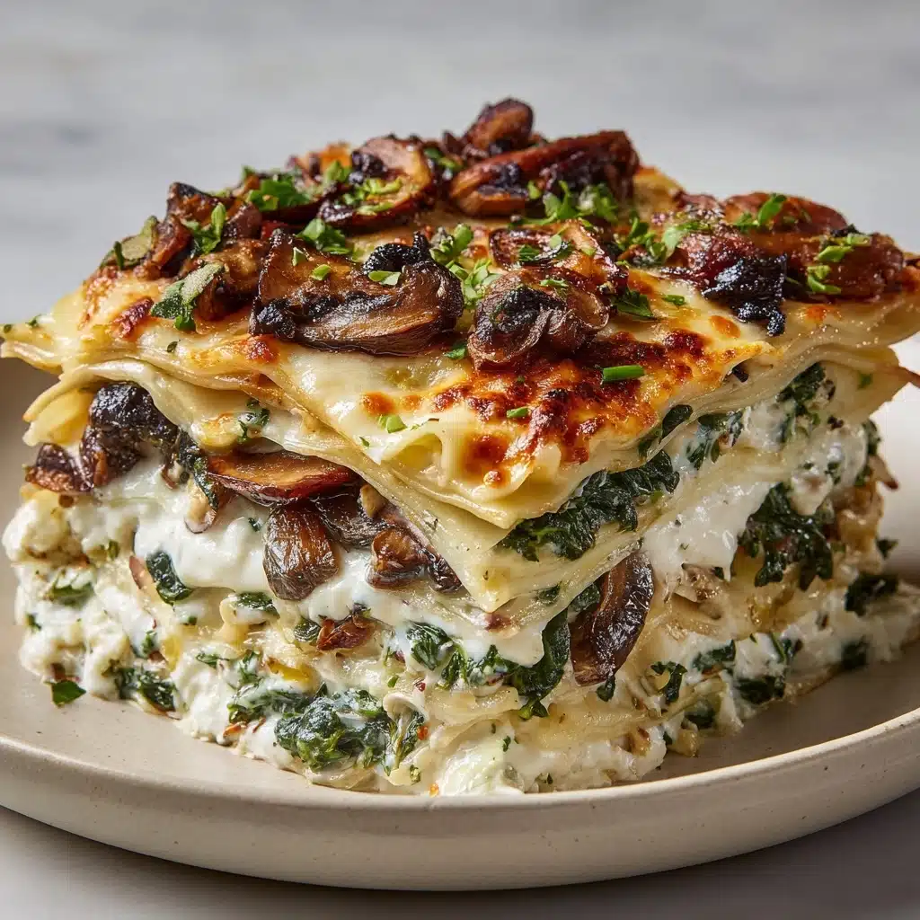 Mushroom And Spinach Lasagna Recipe - Recipe Image