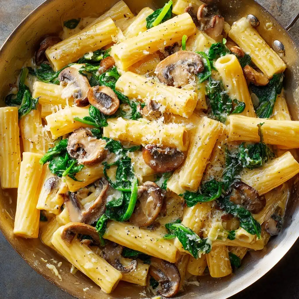 Spinach Mushroom Pasta Recipe - Recipe Image