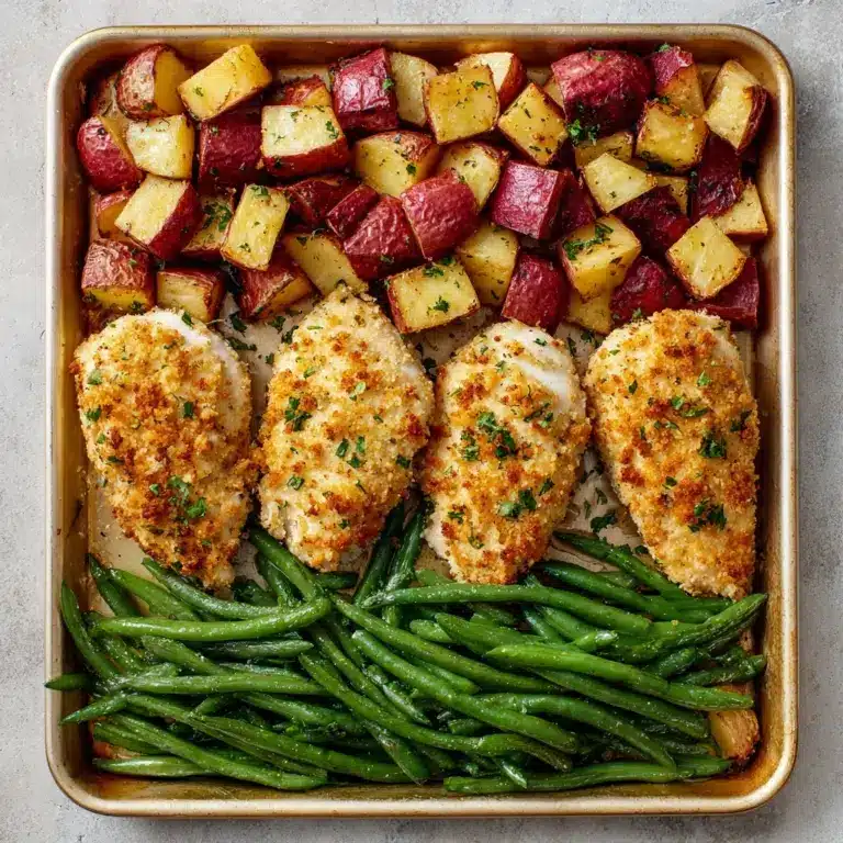 Parmesan Crusted Chicken Sheet Pan Dinner Recipe