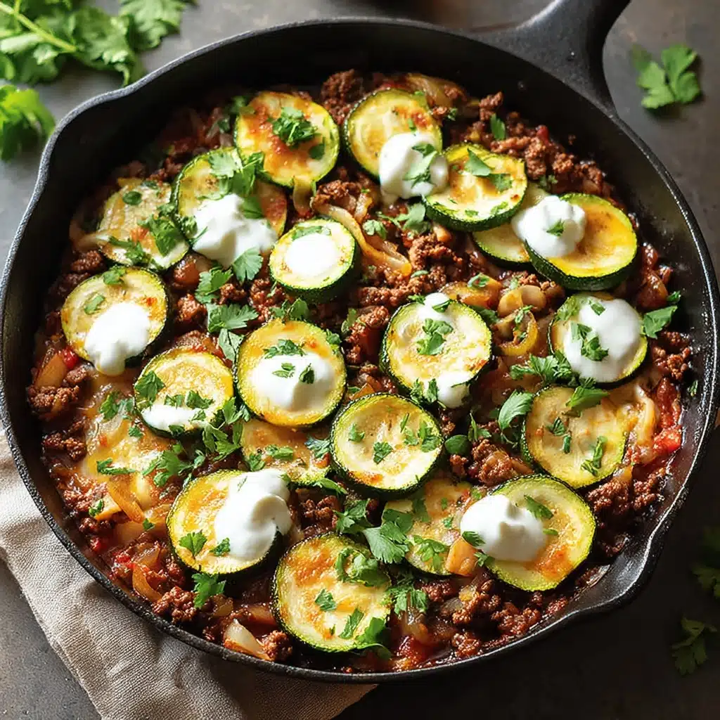 Zucchini and Ground Beef Skillet Recipe
