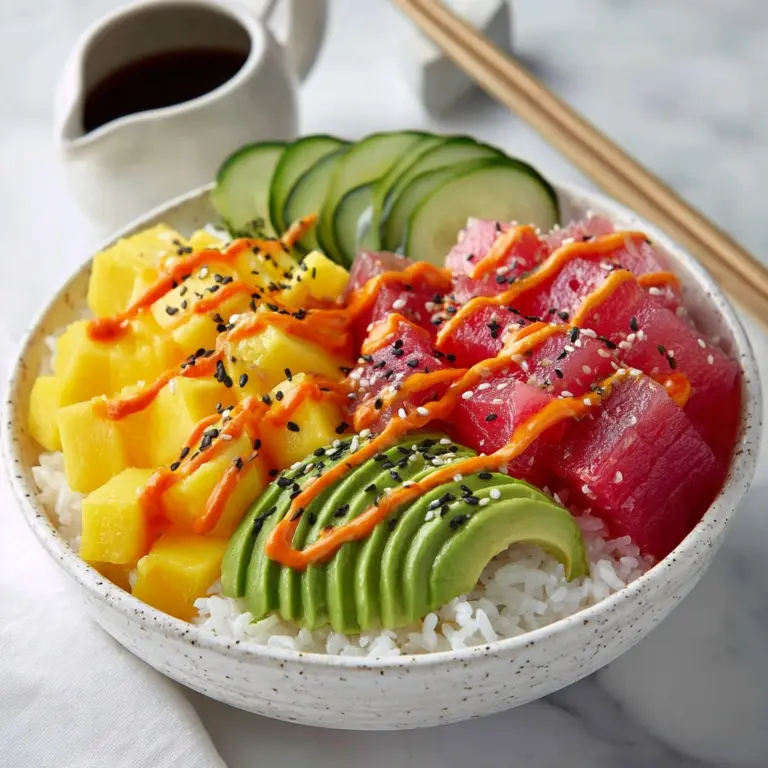 Tuna Poke Sushi Bowl with Spicy Mayo Recipe