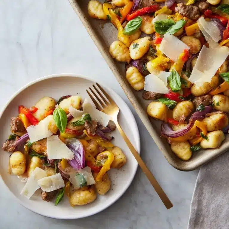 Sheet-Pan Gnocchi with Sausage, Peppers and Onions Recipe