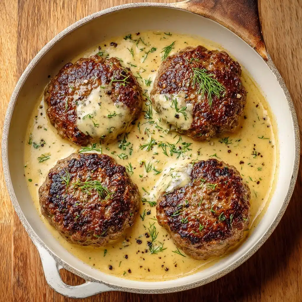 Hamburger Steaks in Creamy Dill SauceIngredients Recipe