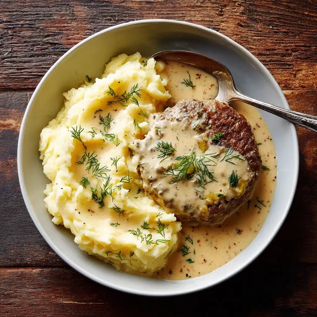 Hamburger Steaks in Creamy Dill SauceIngredients Recipe - Recipe Image