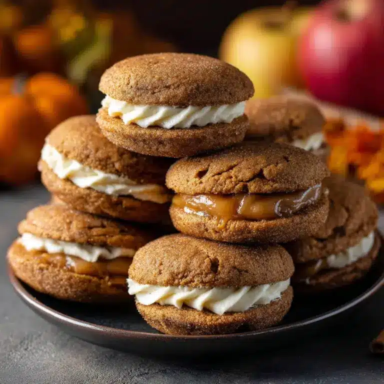 Apple Cider Whoopie Pie cookies with Caramel Filling Recipe