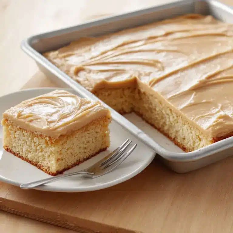 Vanilla Cream Cake with Quick Caramel Frosting Recipe