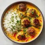 Thai Chicken Meatballs in Coconut Curry Recipe
