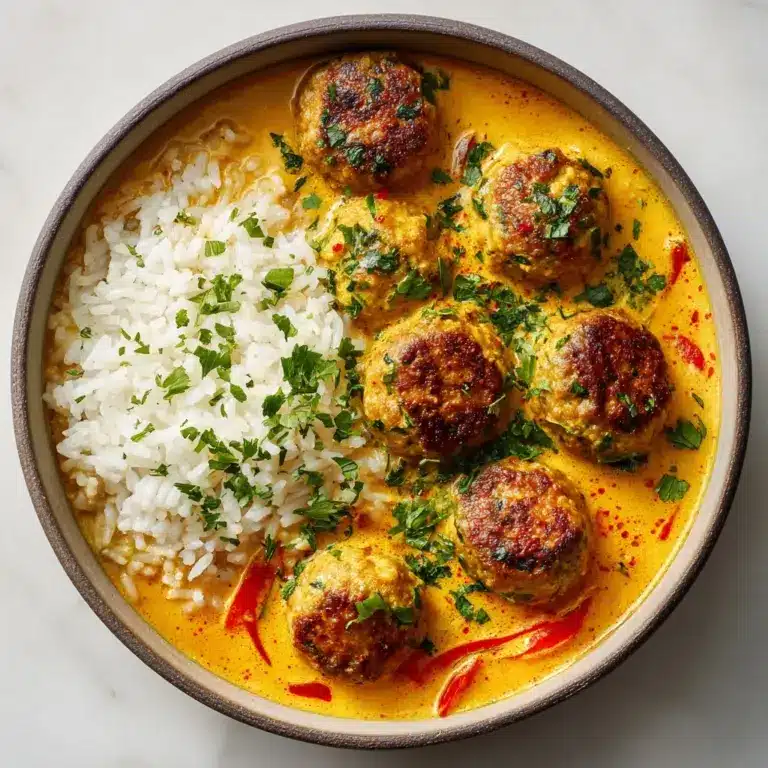 Thai Chicken Meatballs in Coconut Curry Recipe