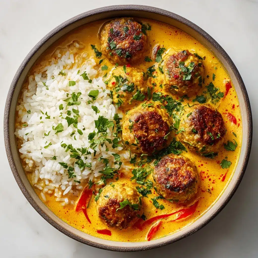 Thai Chicken Meatballs in Coconut Curry Recipe