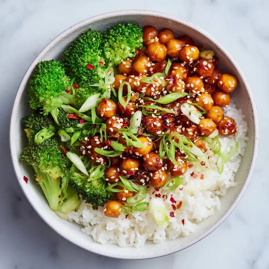 Vegan Sticky Sesame Chickpeas Recipe - Recipe Image