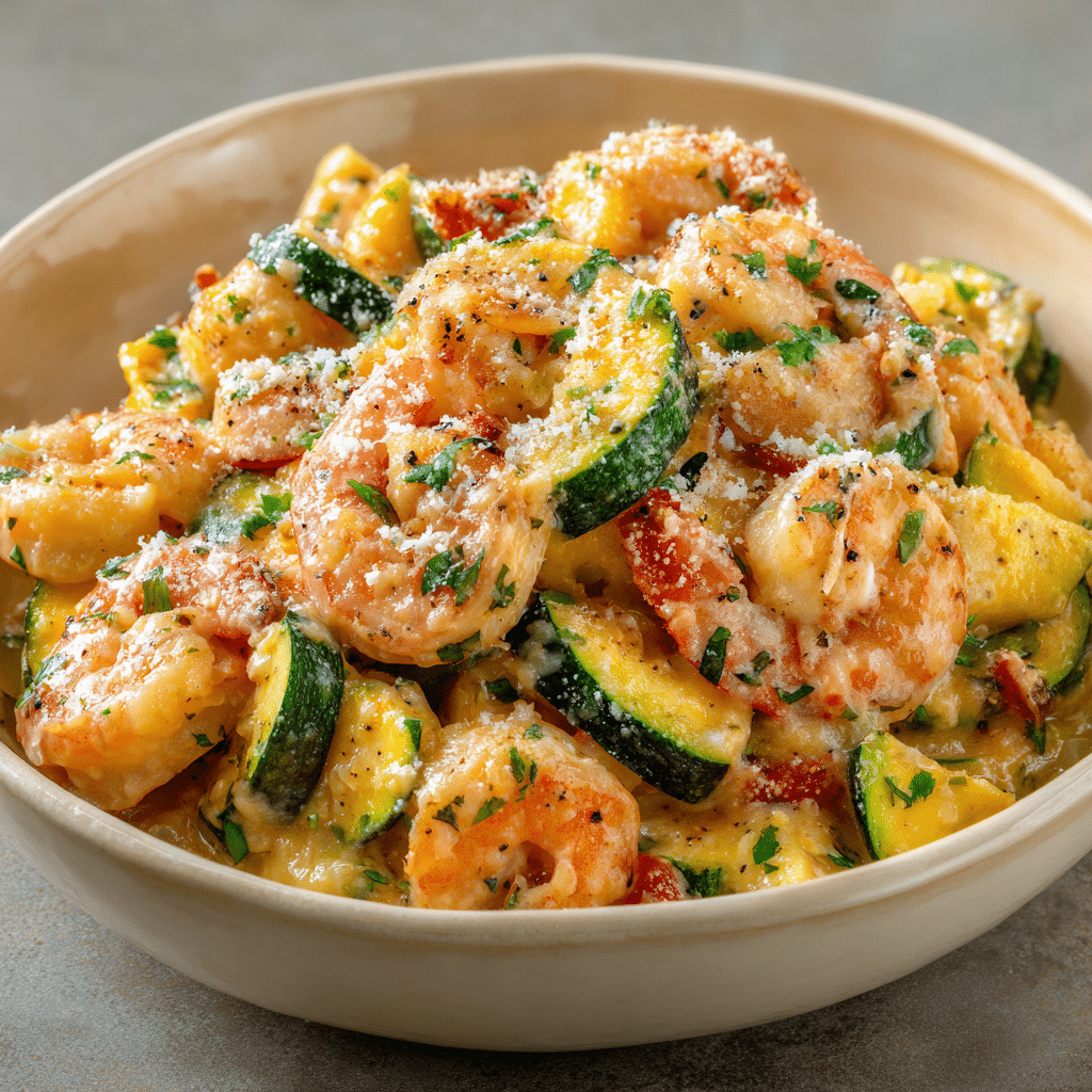 SHRIMP AND ZUCCHINI SKILLET Recipe - Recipe Image