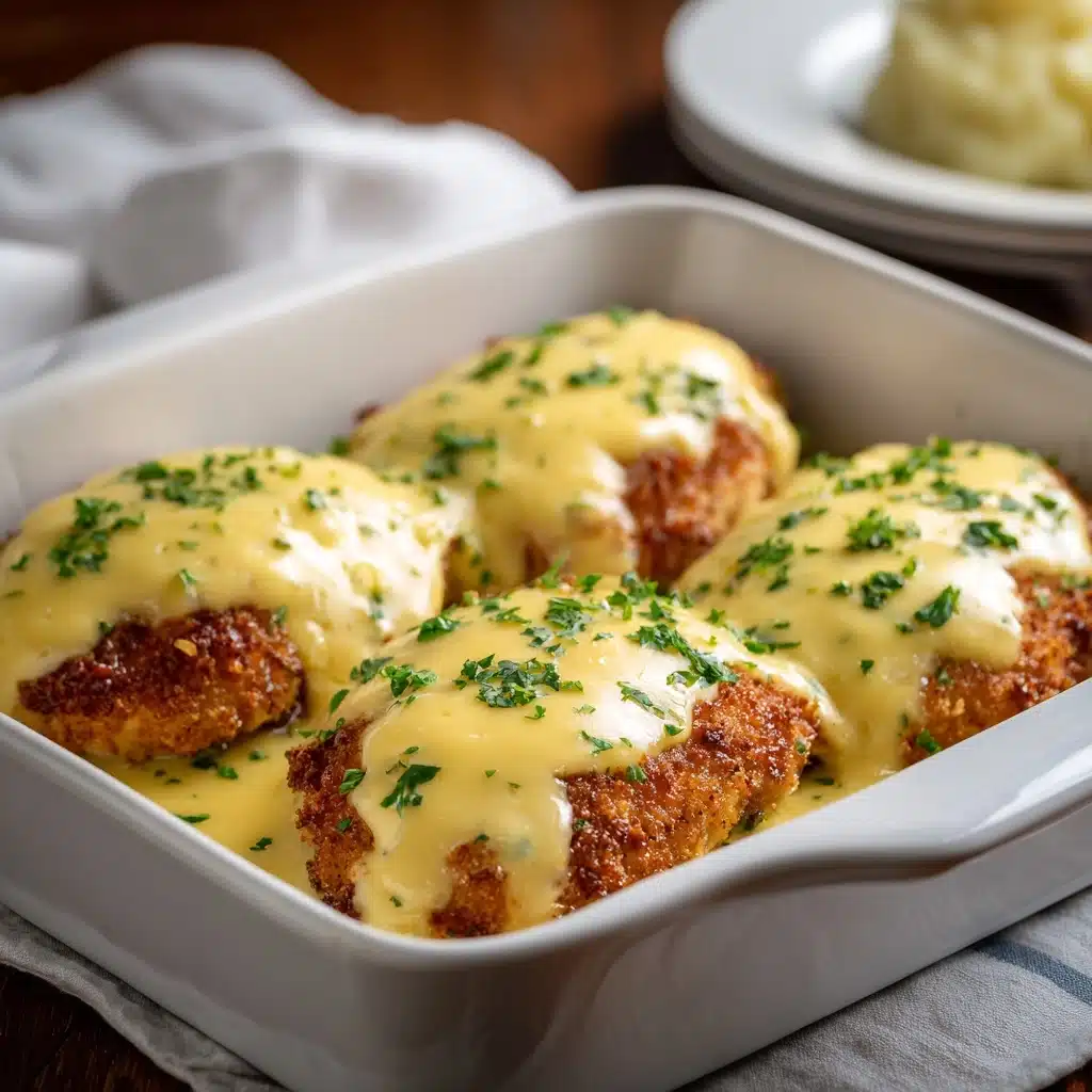 Chicken Pillows with Creamy Parmesan Sauce Recipe - Recipe Image