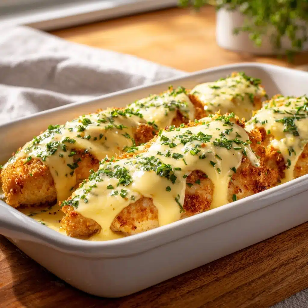 Chicken Pillows with Creamy Parmesan Sauce Recipe - Recipe Image