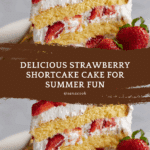 Moist Strawberry Shortcake Cake with Whipped Cream Frosting Recipe