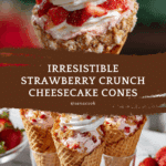 Strawberry Crunch Cheesecake Cones Recipe