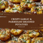 Baked Smashed Potatoes With Garlic & Parmesan Recipe