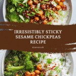 Vegan Sticky Sesame Chickpeas Recipe