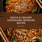Creamy Gochujang Noodles Recipe