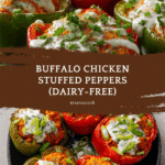 Buffalo Chicken Stuffed Peppers - Dairy Free & Low Carb Recipe