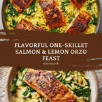 One Skillet Salmon with Lemon Orzo Recipe