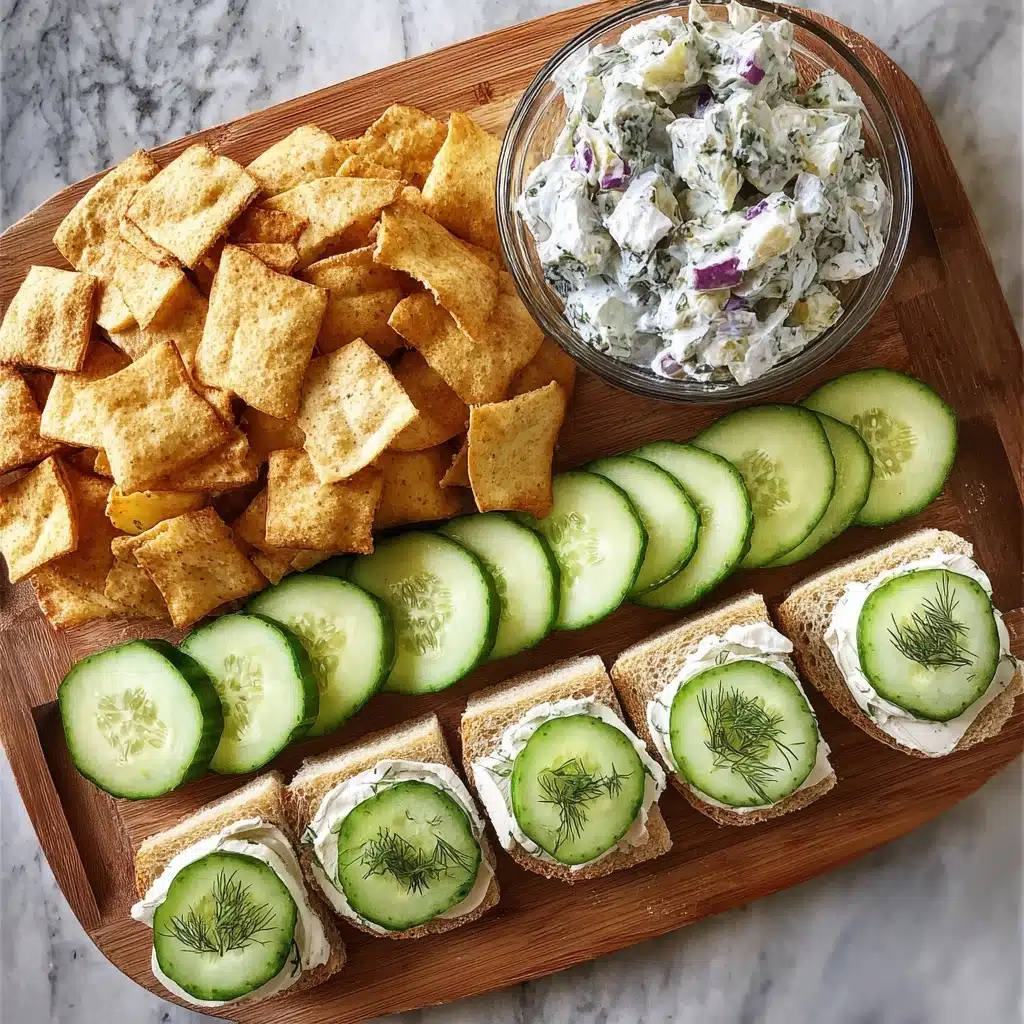 Cream Cheese Cucumber Sandwiches with Creamy Spinach Dip Recipe - Recipe Image