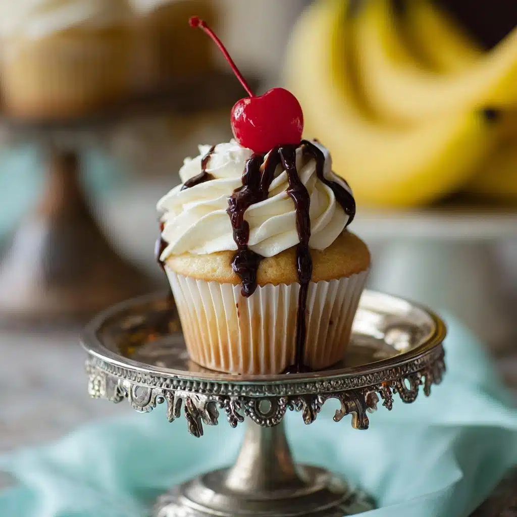 Homemade Banana Split Cupcakes Recipe - Recipe Image