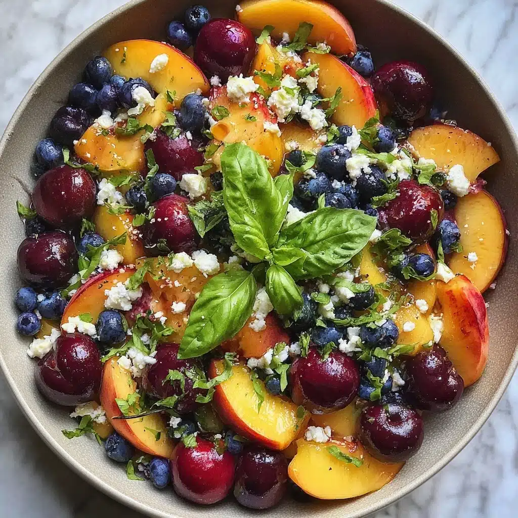 Blueberry Peach Feta Salad Recipe