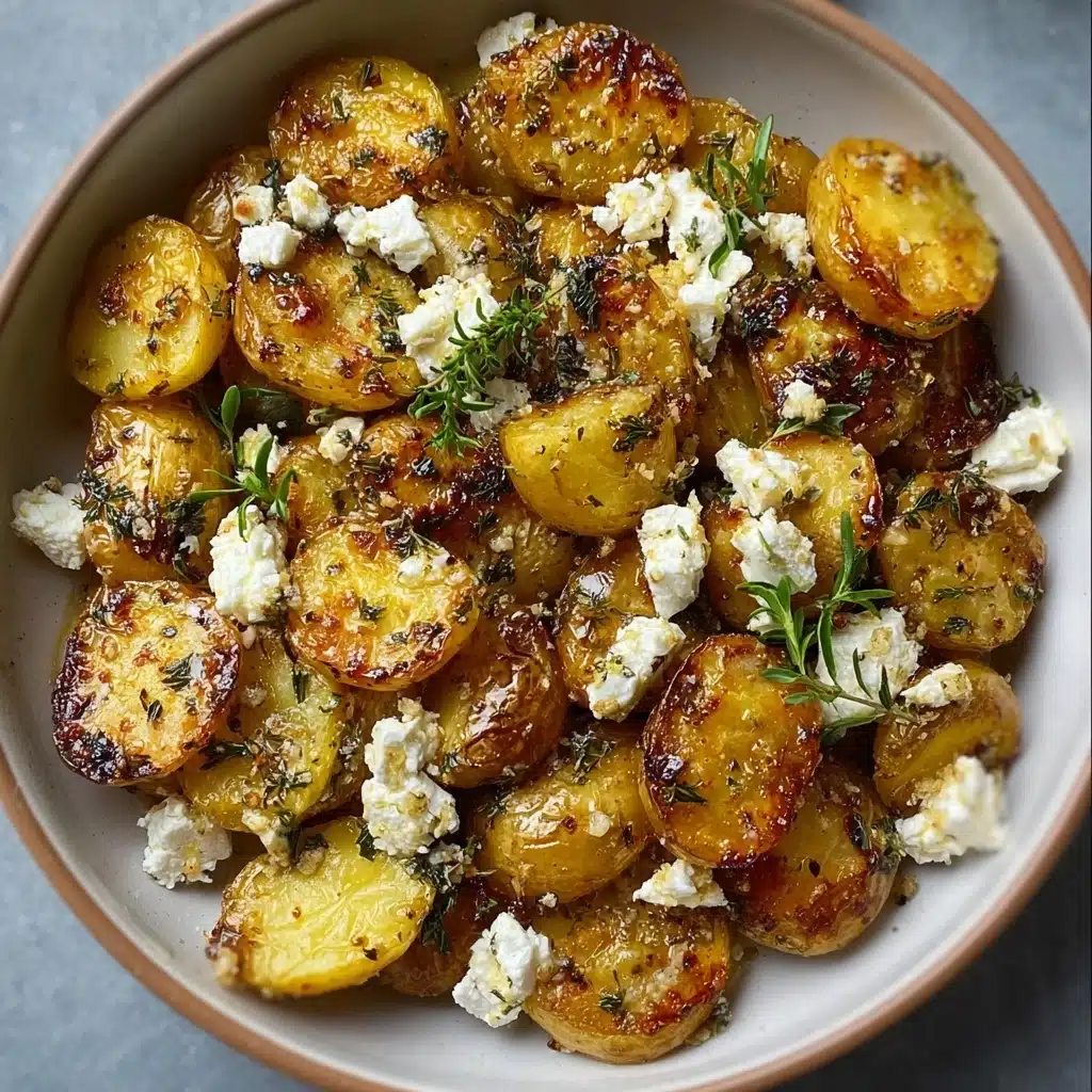 Roasted Potatoes with Baked Feta and Garlic Recipe - Recipe Image