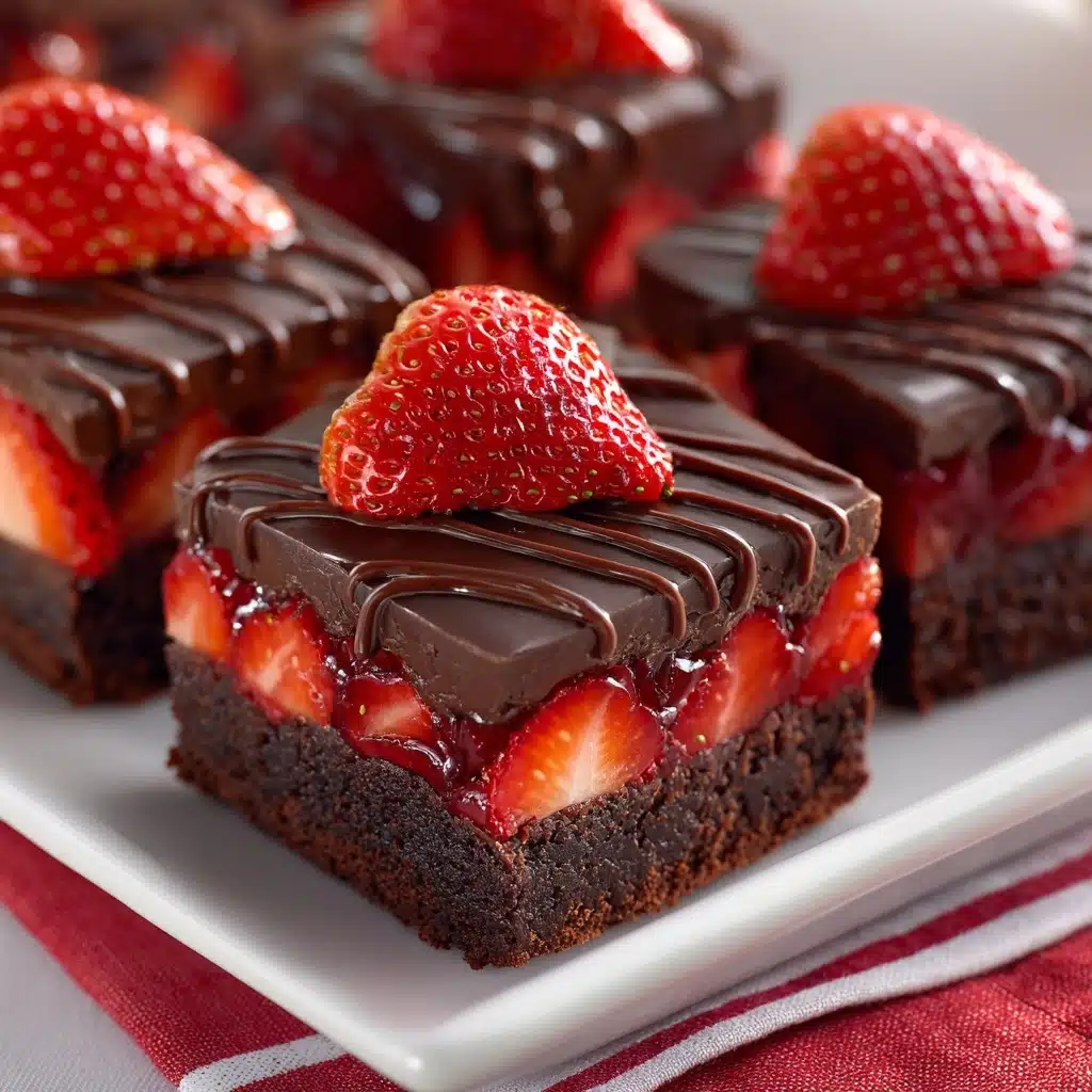 Chocolate Covered Strawberry Brownies Recipe - Recipe Image