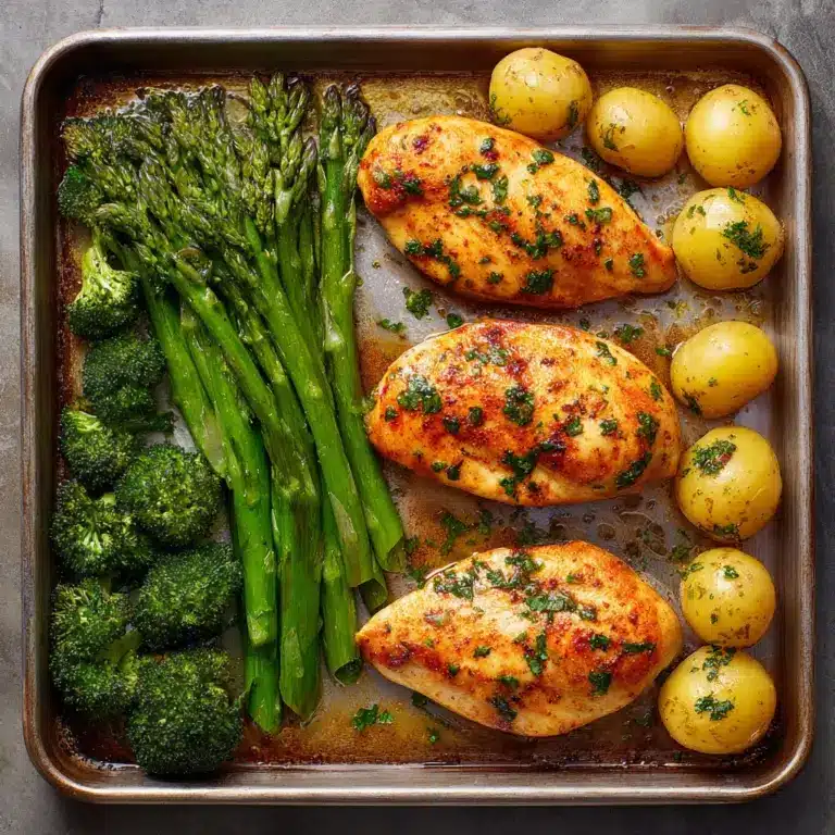 Sheet Pan Garlic Butter Chicken and Veggies Recipe