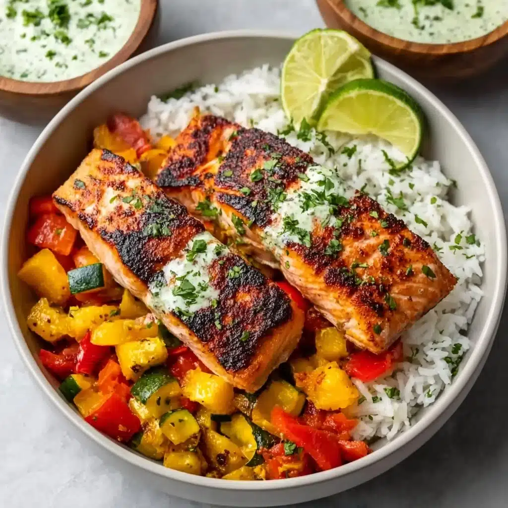 Chili Lime Salmon Bowls Recipe - Recipe Image