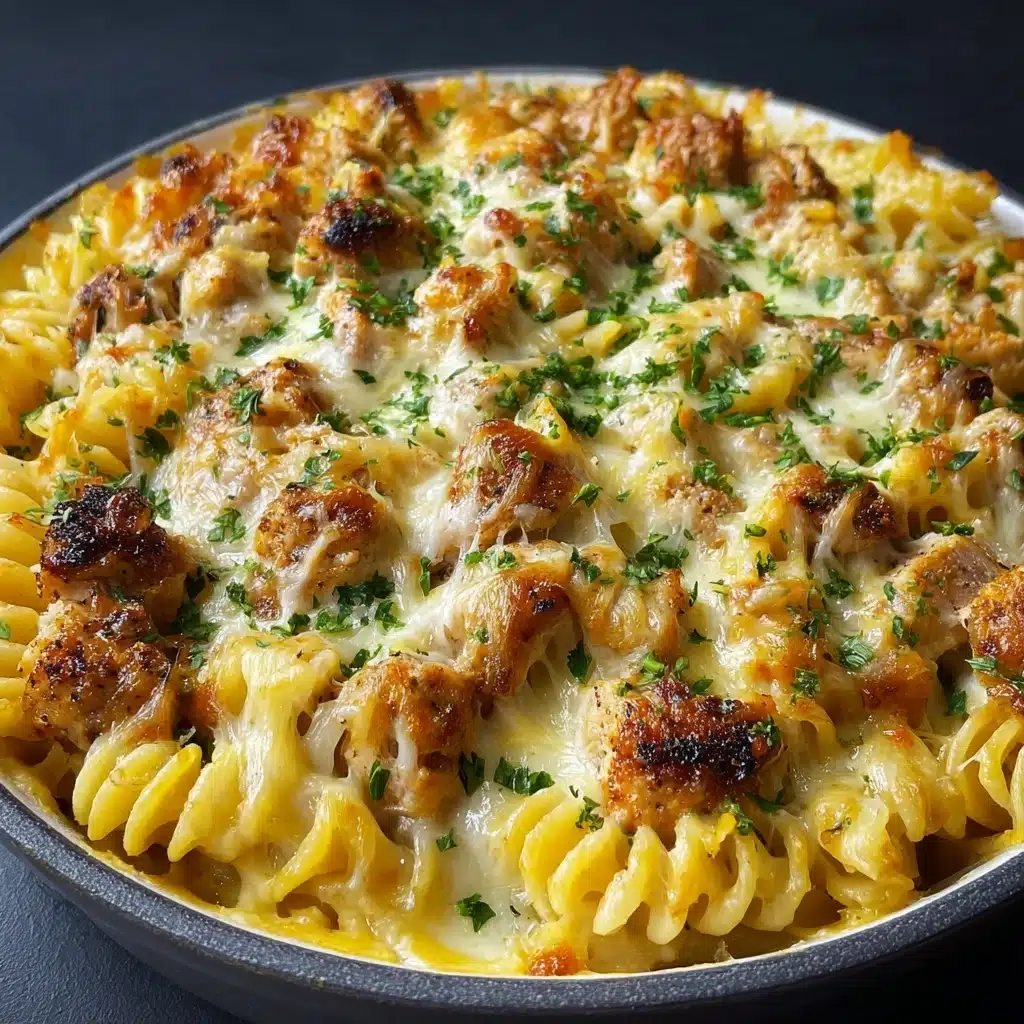 The Best Crockpot Garlic Parmesan Chicken Pasta Recipe - Recipe Image