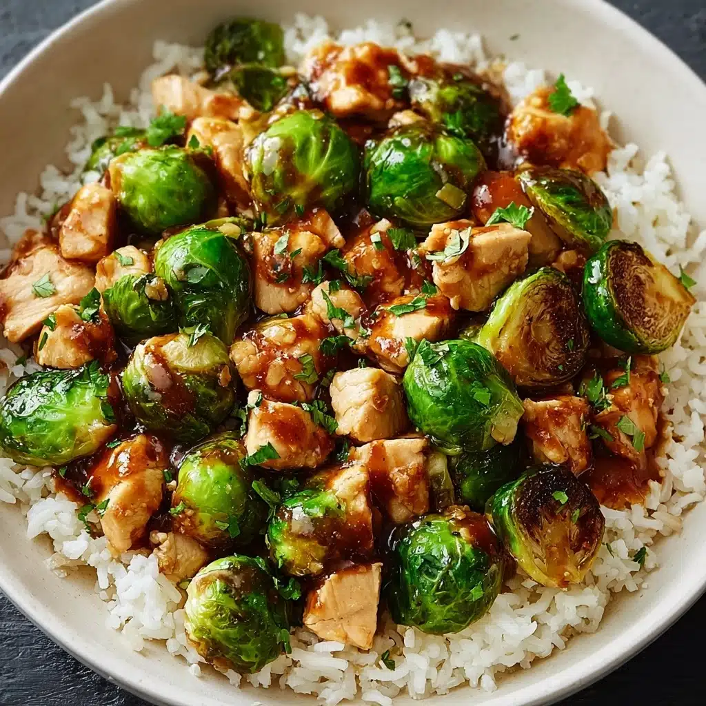 Sweet Chili Chicken and Brussels Sprouts Recipe - Recipe Image